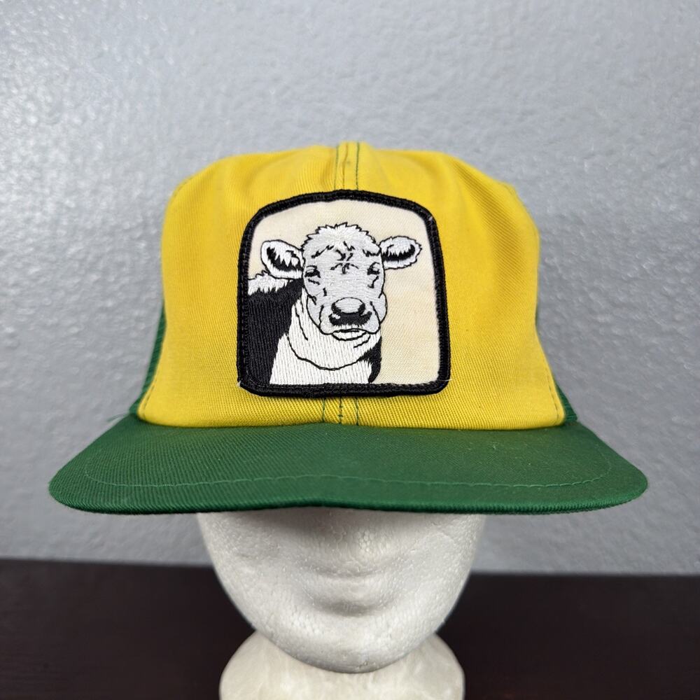Vintage K Brand Products Safe Guard Cow Patch Mesh Snapback Trucker Snapback Hat